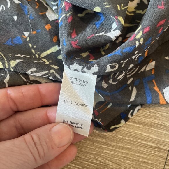 Cabi Festival Sheer Blouse Style #129 Size M Button Front - Picture 5 of 6